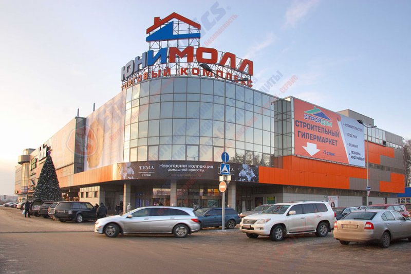 Противопожарная автоматическая штора EI 120 в ТК Юнимолл Готовые проекты компании FireTechnics