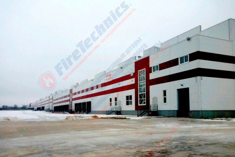 Противопожарная автоматическая штора EI 120 в ТСК Готовые проекты компании FireTechnics
